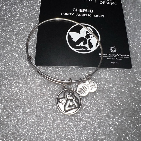 Silver Cherub Bangle Bracelet. Alex & Ani - Picture 1 of 1